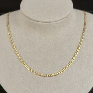 Beautiful 2.6mm 14k Solid Gold Figaro Chain 20in ~ NEW